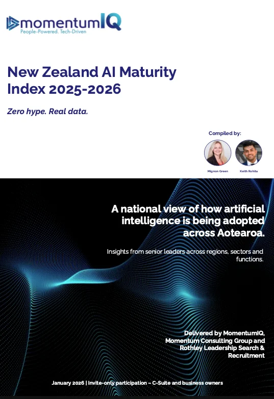 Cover of the MomentumIQ AI Maturity Index 2025–2026